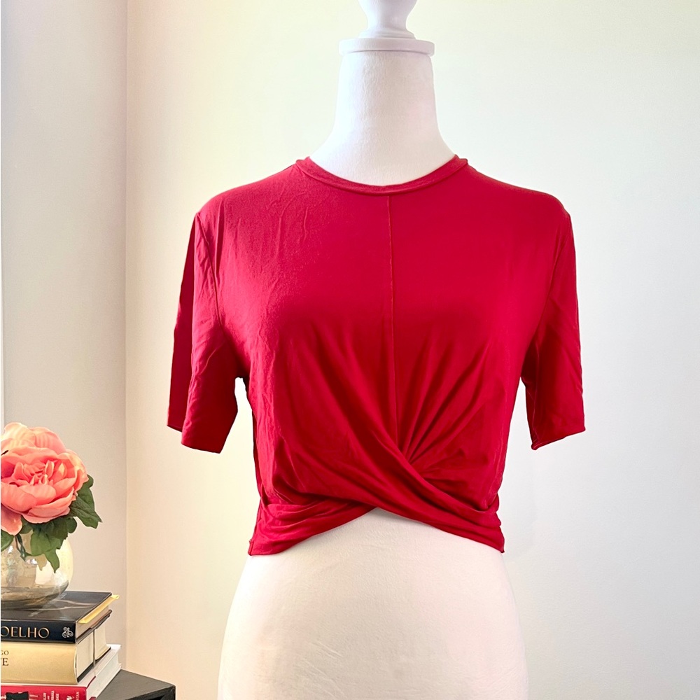 Red Twist Front Top